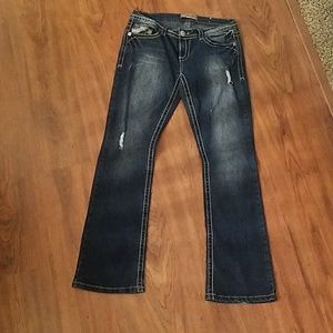 Gently worn dark denim jeans